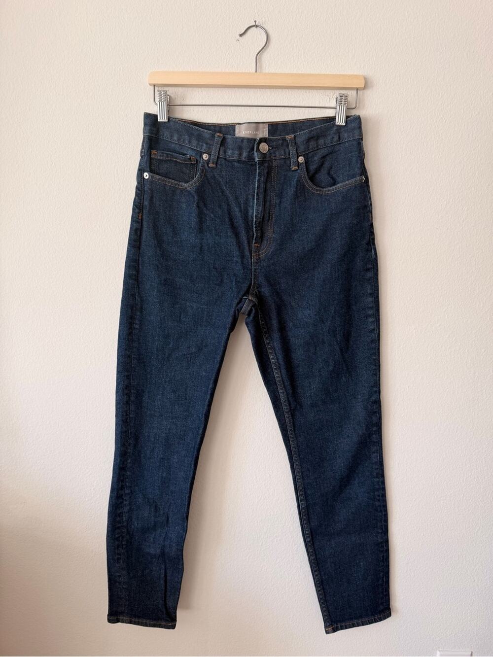 Everlane Womens Straight/Regular Dark Blue Jeans